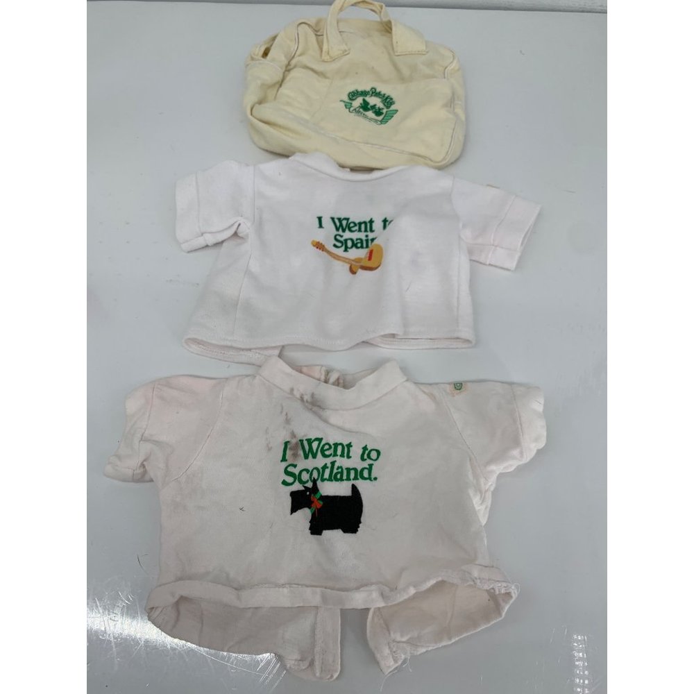Cabbage patch kids Cloths Accessories Travel Shirts and Bag FLAWS